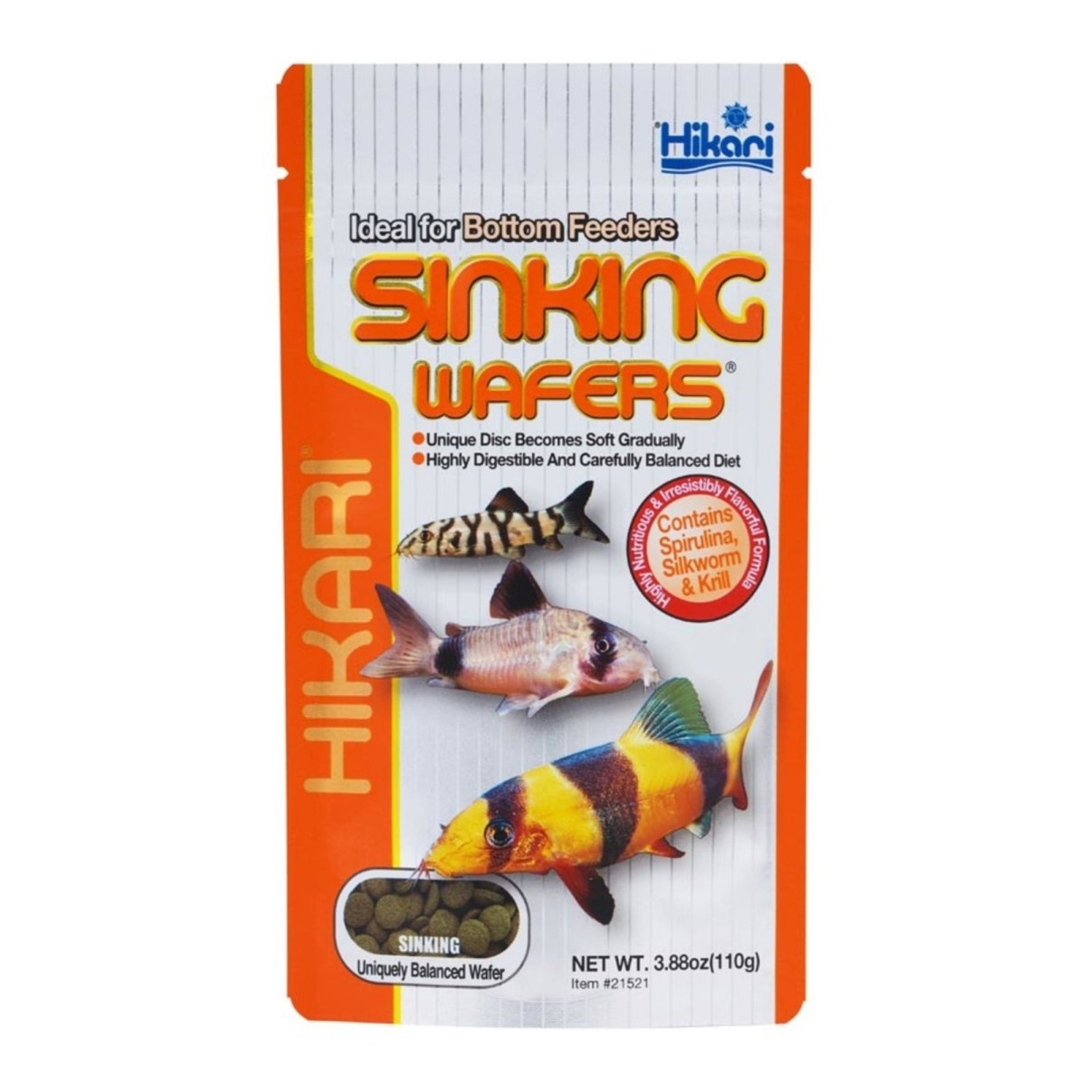 Hikari USA Sinking Wafers Rapidly Sinking Wafer Fish Food 1ea/3.88 oz - Pets Perfect