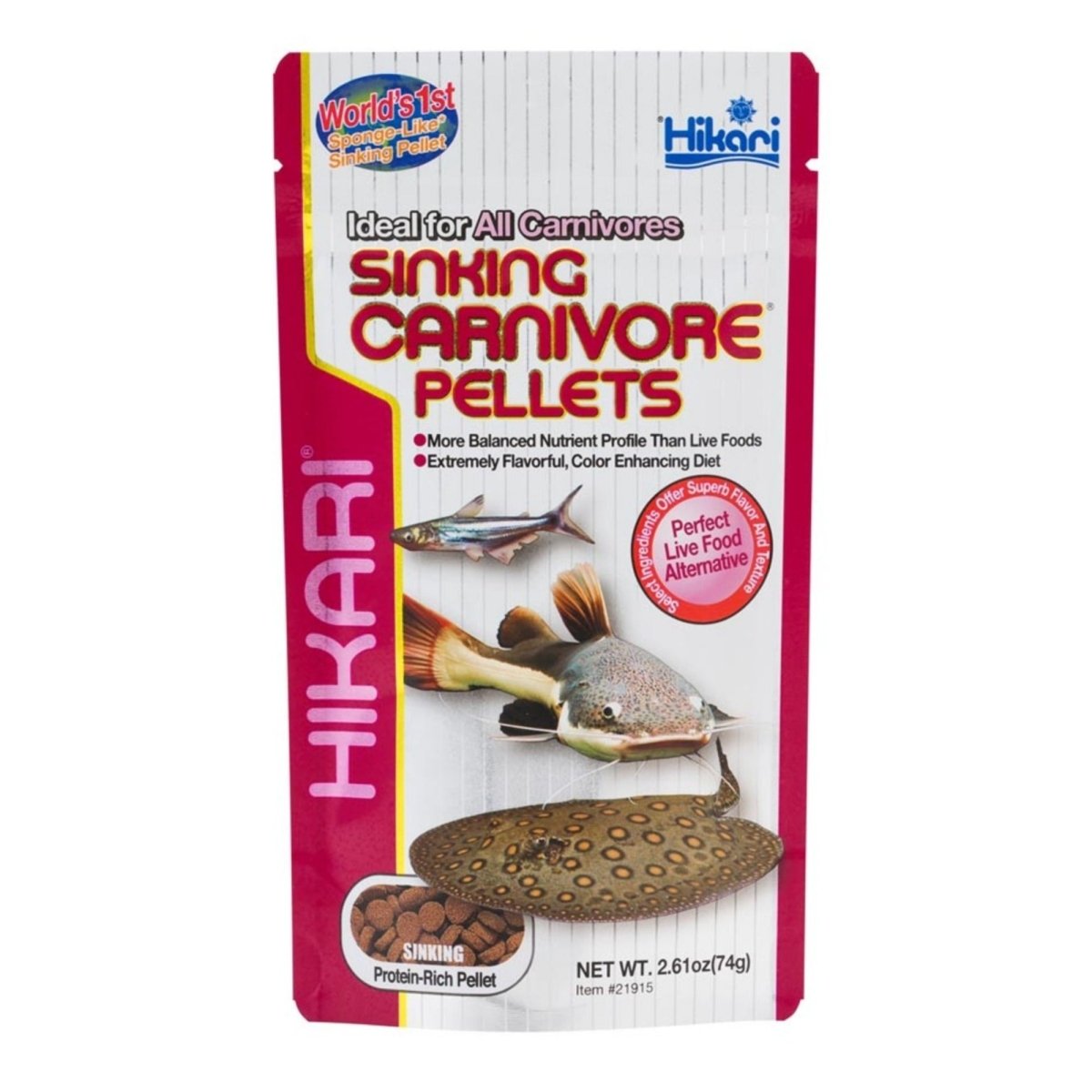 Hikari USA Sinking Carnivore Pellets Fish Food 1ea/2.61 oz - Pets Perfect