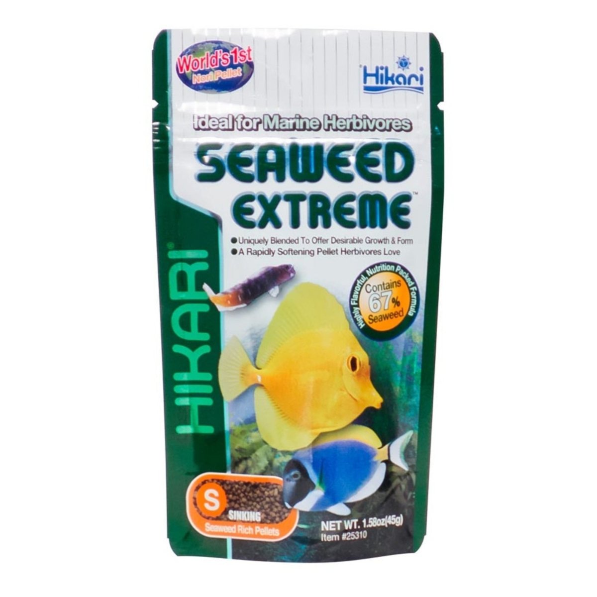 Hikari USA Seaweed Extreme Pellets Fish Food 1ea/1.58 oz, SM - Pets Perfect