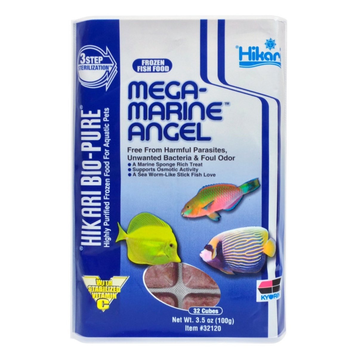 Hikari USA Mega - Marine Angel Frozen Fish Food 1ea/3.5 oz, 32 ct - Pets Perfect