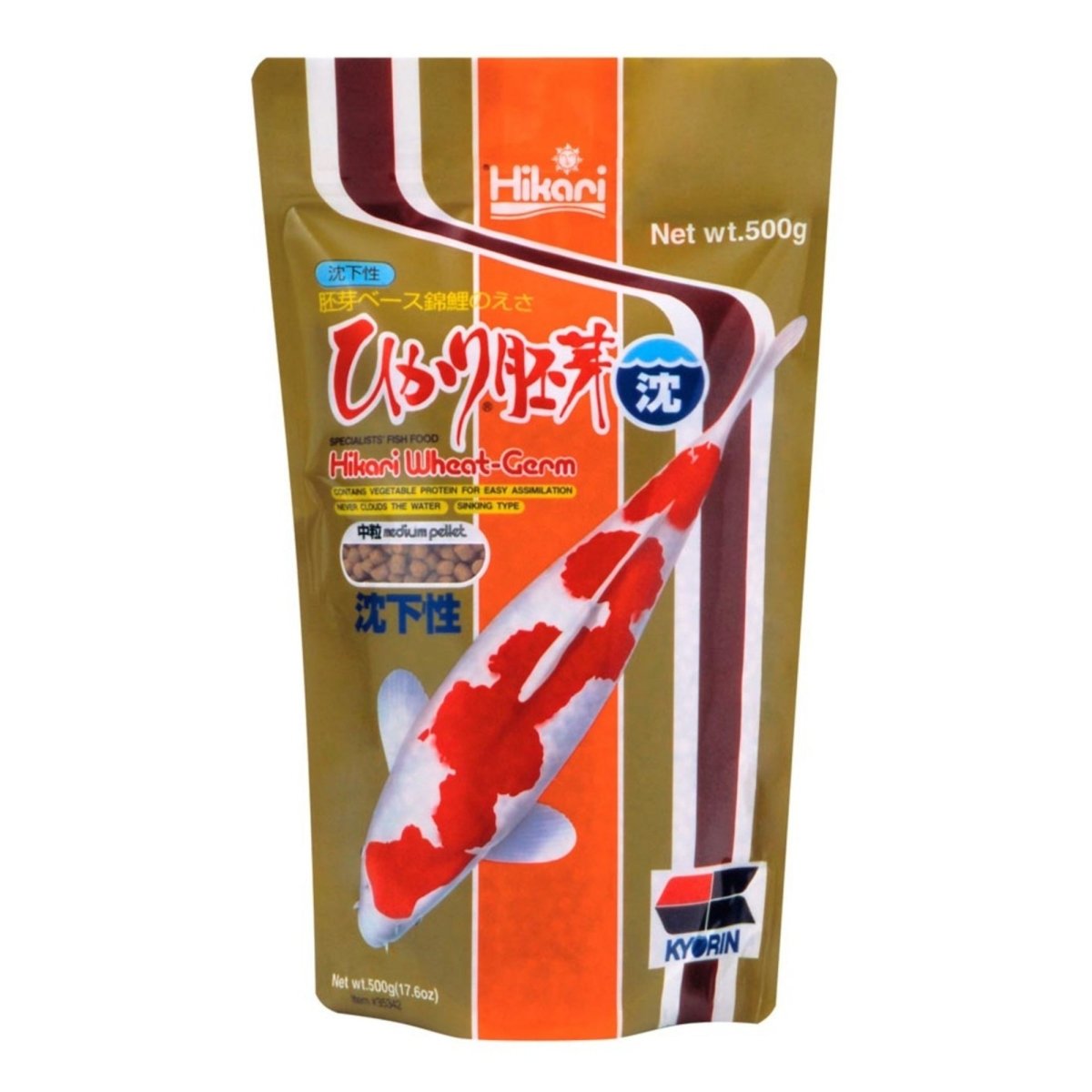 Hikari USA WheatGerm Sinking Pellet Fish Food for Koi, Goldfish and Other Pond Fishes 1ea/17.6 oz, MD - Pets Perfect