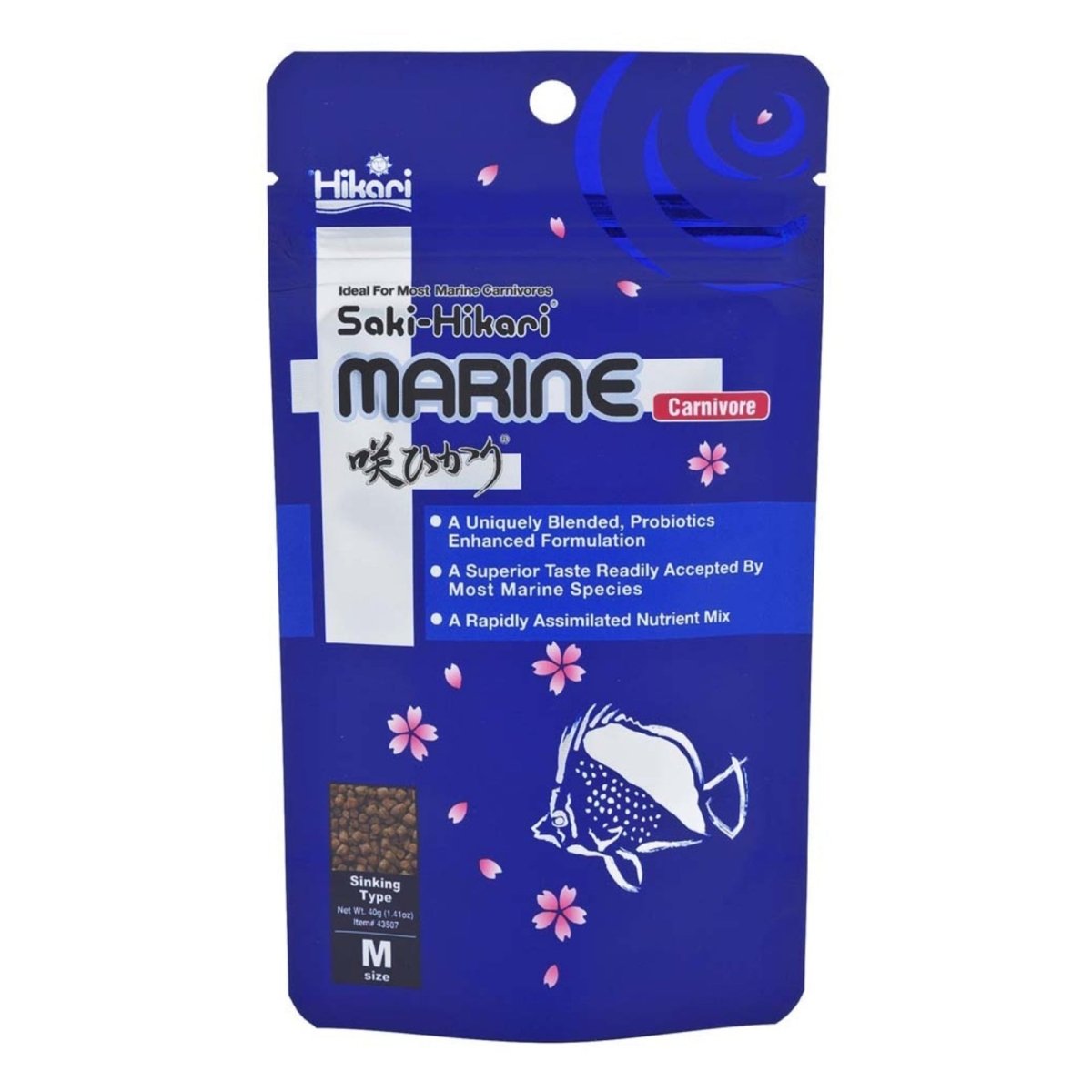 Hikari USA SakiHikari Marine Carnivore Pellets Fish Food 1ea/1.41 oz, MD - Pets Perfect