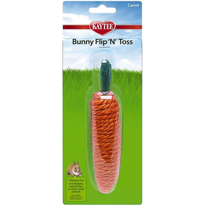 Kaytee Bunny Flip-N-Toss Carrot Toy 6 In