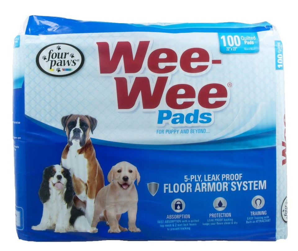 Four Paws WeeWee Superior Performance Dog Pee Pads 22 in x 23 in Bag 100 ct