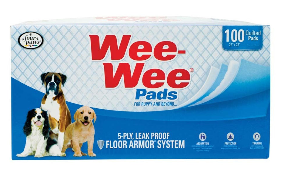Four Paws WeeWee Superior Performance Dog Pee Pads 22 in x 23 in Bag 100 ct