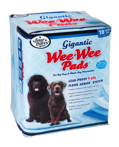 Four Paws WeeWee Superior Performance Gigantic Dog Pee Pads, 27.5 in x 44 in 18 ct