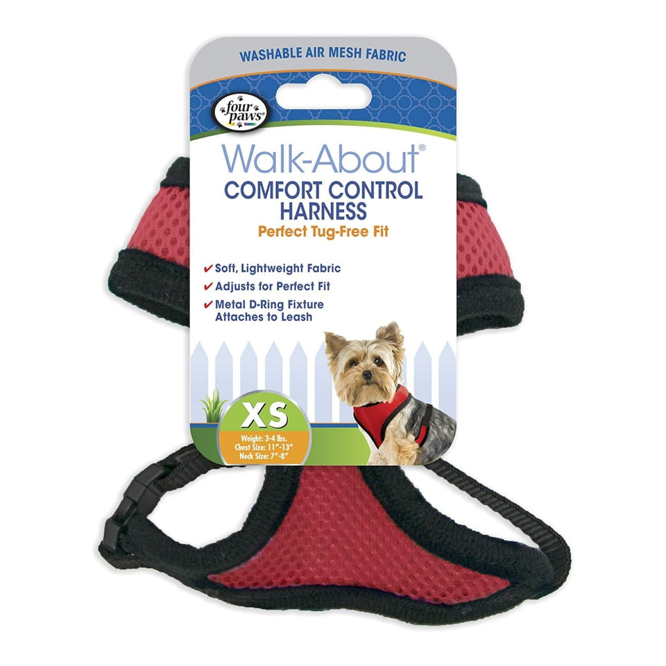 Four Paws Comfort Control Dog Harness Red Extra Small
