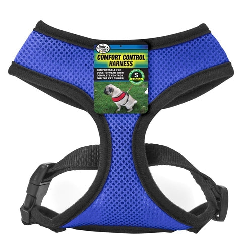 Four Paws Comfort Control Dog Harness, Blue Small