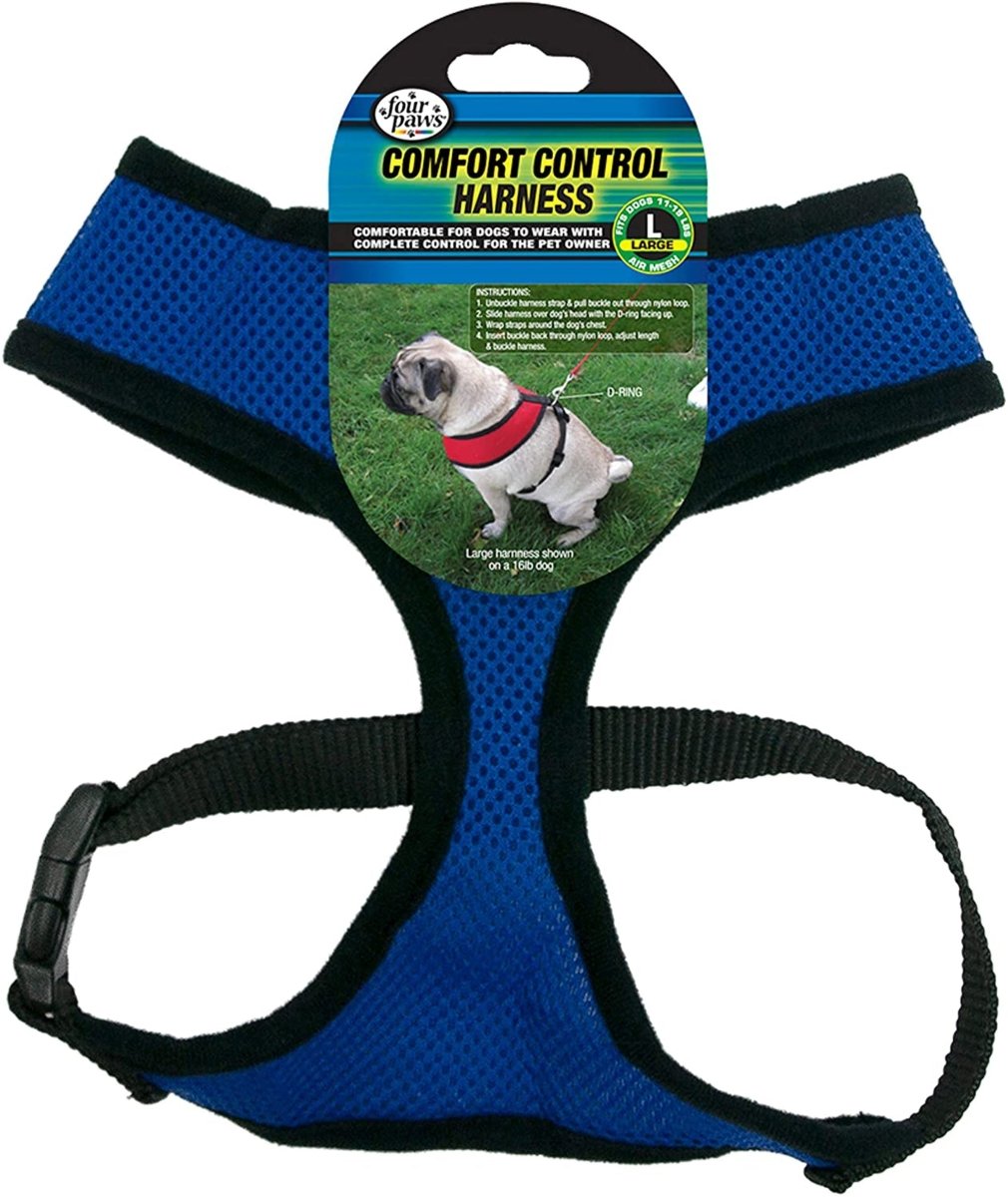 Four Paws Comfort Control Dog Harness Blue 1ea/Extra Large - Pets Perfect