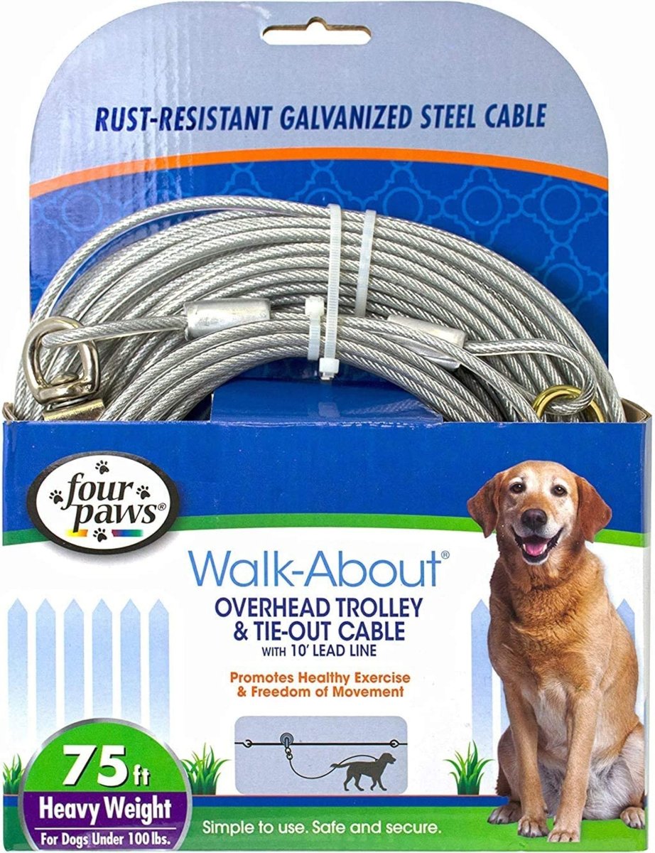 Four Paws Heavy Weight Dog Trolley Exerciser Silver, 1ea/75 Foot - Pets Perfect