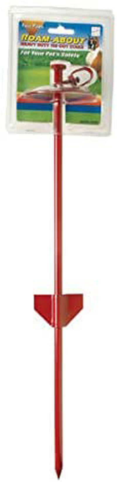 Four Paws Roam About Dog TieOut Stake, Red, 23 in