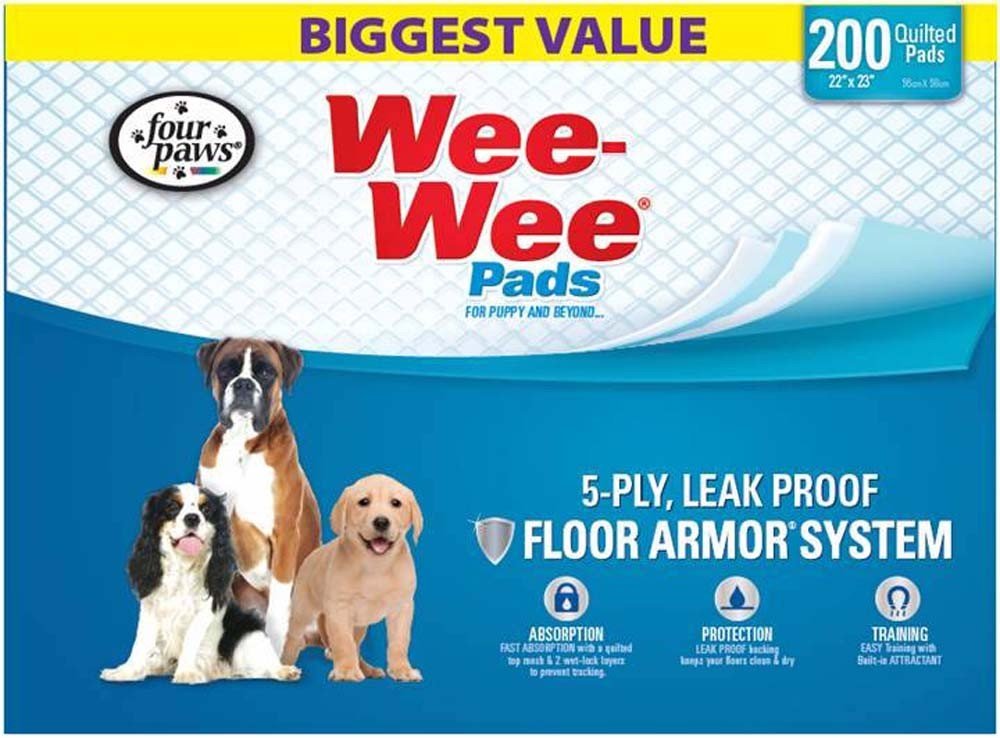 Four Paws WeeWee Superior Performance Dog Pee Pads 1ea/22 in X 23 in 200 ct - Pets Perfect
