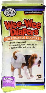 Four Paws WeeWee Disposable Dog Diapers 1ea/SMall 12 ct - Pets Perfect