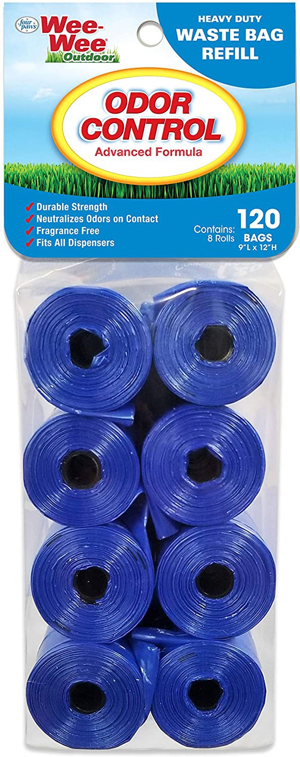 Four Paws WeeWee Outdoor Odor Control Heavy-Duty Dog Waste Bags Refill Rolls 120 ct