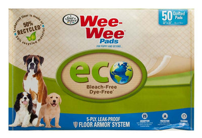 Four Paws WeeWee Superior Performance Eco Bamboo Dog Pee Pads Old Packaging, 22 in x 23 in 50 ct