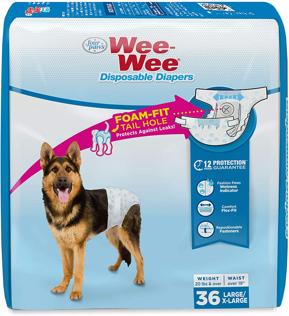 Four Paws WeeWee Disposable Dog Diapers Large 36 ct
