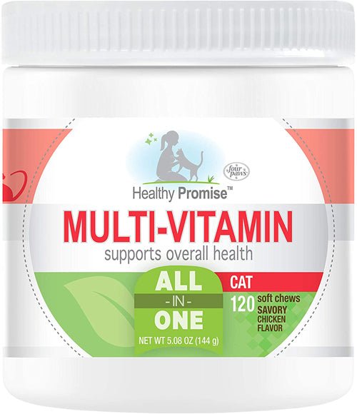 Four Paws Healthy Promise MultiVitamins For Cats Savory Chicken, 1ea/5.08 oz 120 ct - Pets Perfect