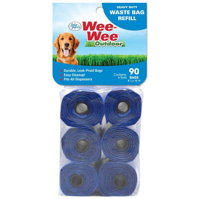 Four Paws WeeWee Outdoor Heavy-Duty Dog Waste Bags Refill Rolls 90 ct