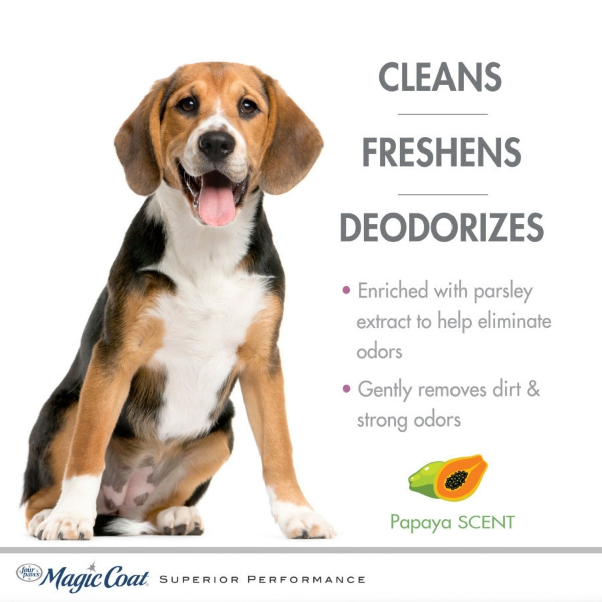 Four Paws Magic Coat Odor Reducing Dog Shampoo Papaya, 1ea/16 oz 1 ct - Pets Perfect