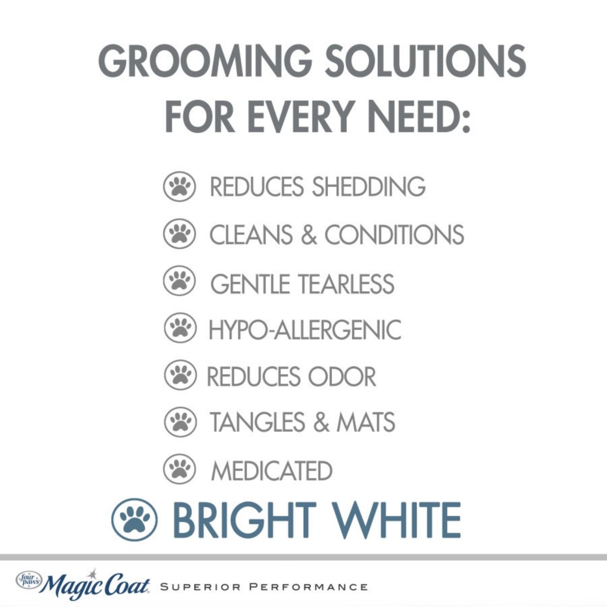 Four Paws Magic Coat Bright White Dog Shampoo Almond Shea Butter, 1ea/16 oz 1 ct - Pets Perfect