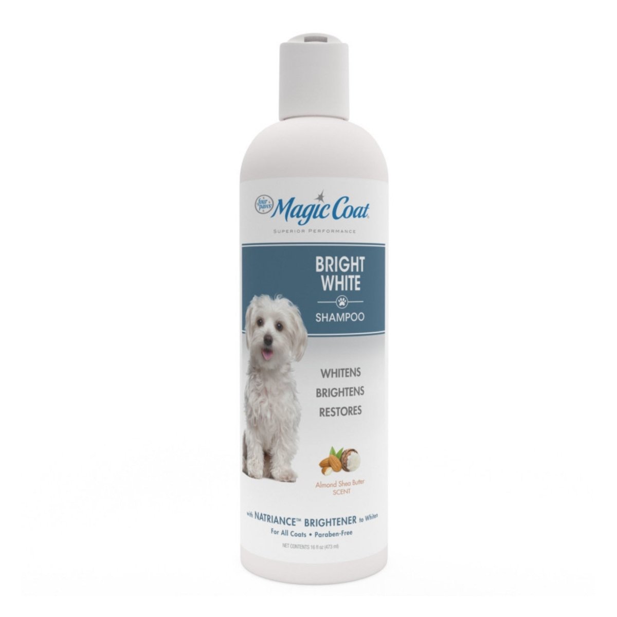 Four Paws Magic Coat Bright White Dog Shampoo Almond Shea Butter, 1ea/16 oz 1 ct - Pets Perfect