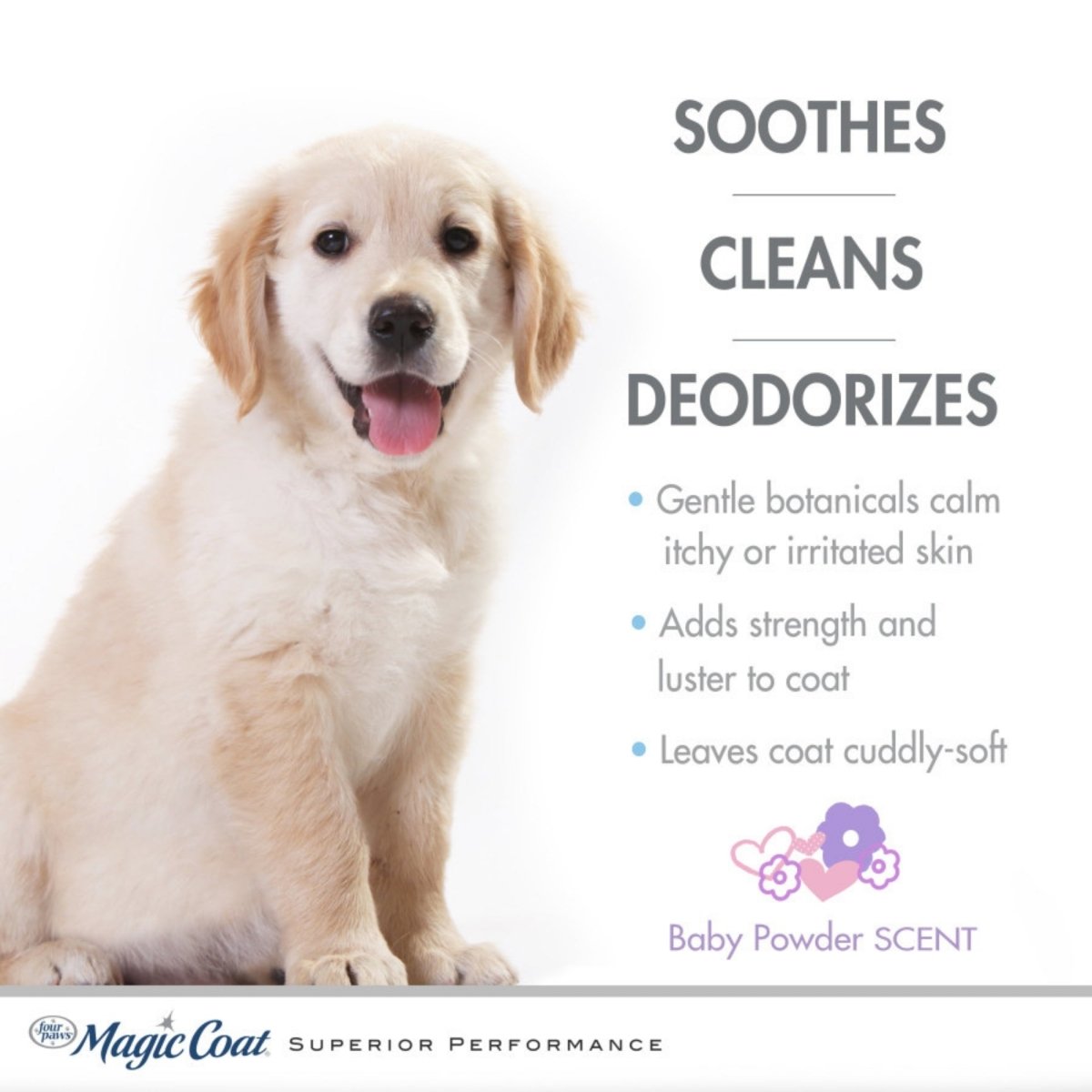 Four Paws Magic Coat Gentle Tearless Puppy Shampoo Baby Powder, 1ea/16 oz 1 ct - Pets Perfect