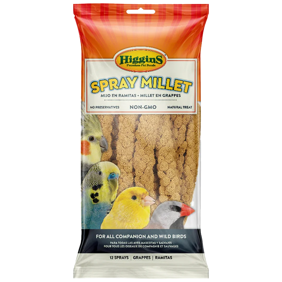 Higgins Spray Millet Natural Avian Treat 25 Lb