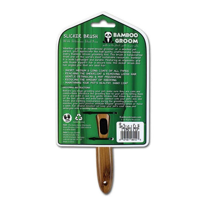 Bamboo Groom Slicker Brush Large - Pets Perfect