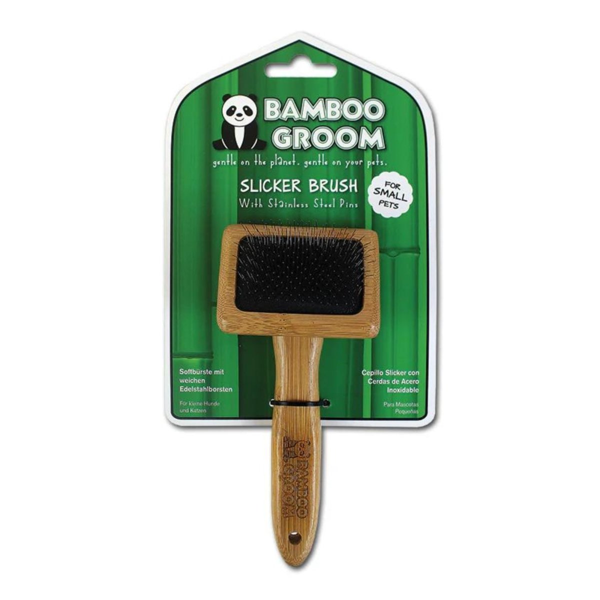 Bamboo Groom Slicker Brush Small - Pets Perfect