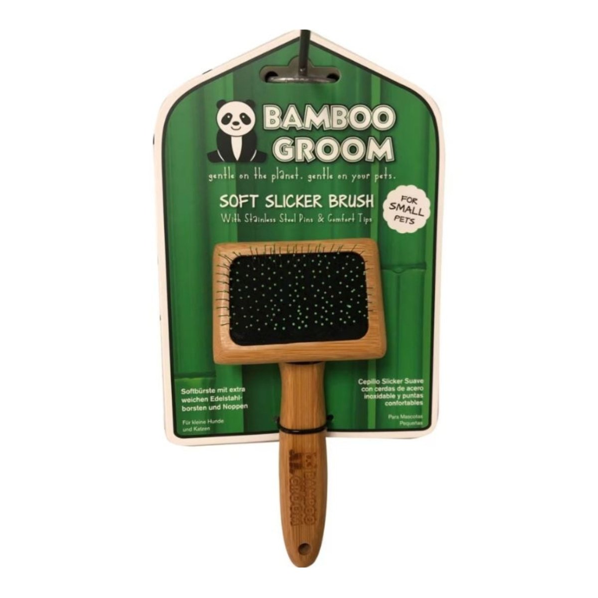Bamboo Groom Soft Slicker Brush Small - Pets Perfect