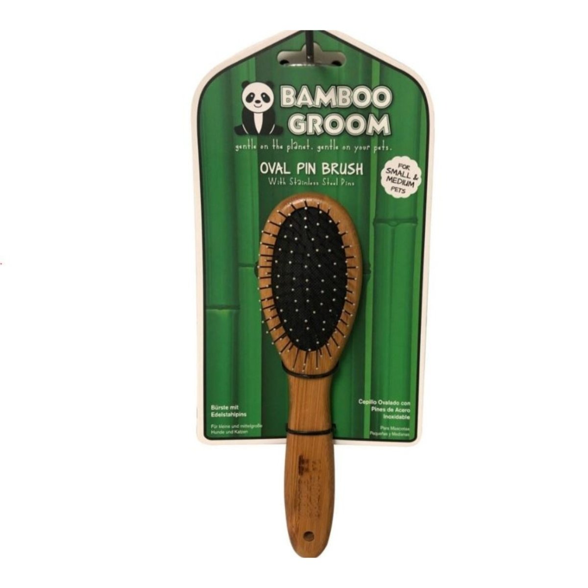 Bamboo Groom Oval Pin Brush Small/Medium - Pets Perfect