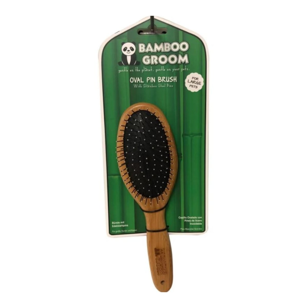 Bamboo Groom Oval Pin Brush Large - Pets Perfect
