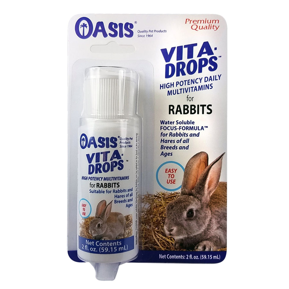 Oasis Vita Drops High Potential Daily Multivitamin for Rabbits 1ea/2 floz. - Small Animal Supplements