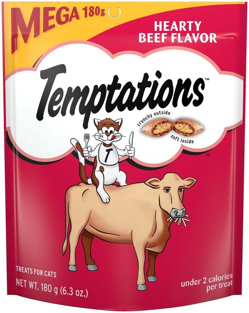 Temptations Classics Crunchy & Soft Adult Cat Treats Hearty Beef 1ea/6.3 oz - Pets Perfect