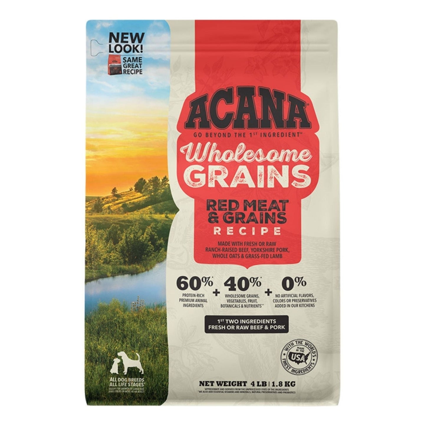 Acana Dog Wholesome Grains Red Meat + Grains, 4 lb