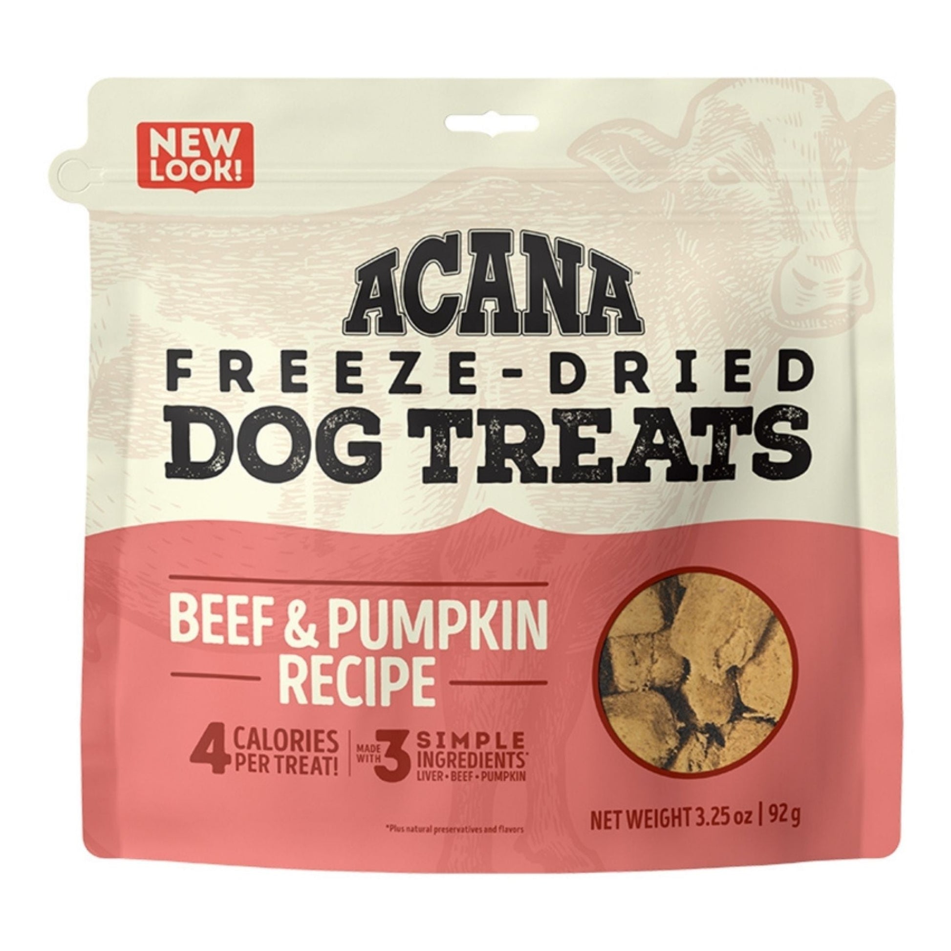 Acana Dog Freeze-Dried Beef And Pumpkin Formula, 3.25 oz