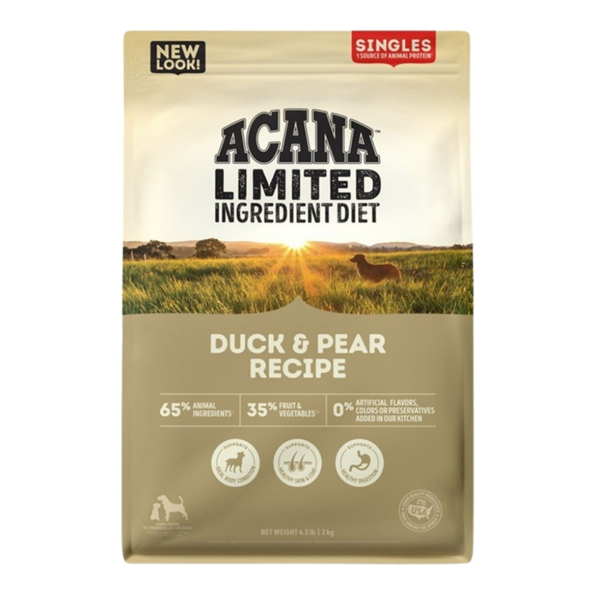 Acana Dog Grain-Free Singles Duck & Pear Recipe, 4.5 lb