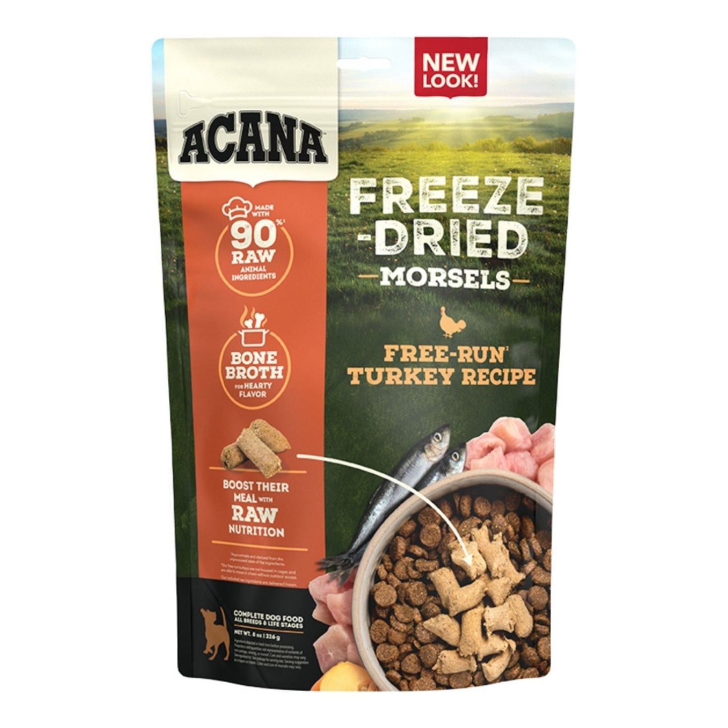 Acana Dog Grain-Free Freeze-Dried Morsels Free Run Turkey Recipe 8 oz