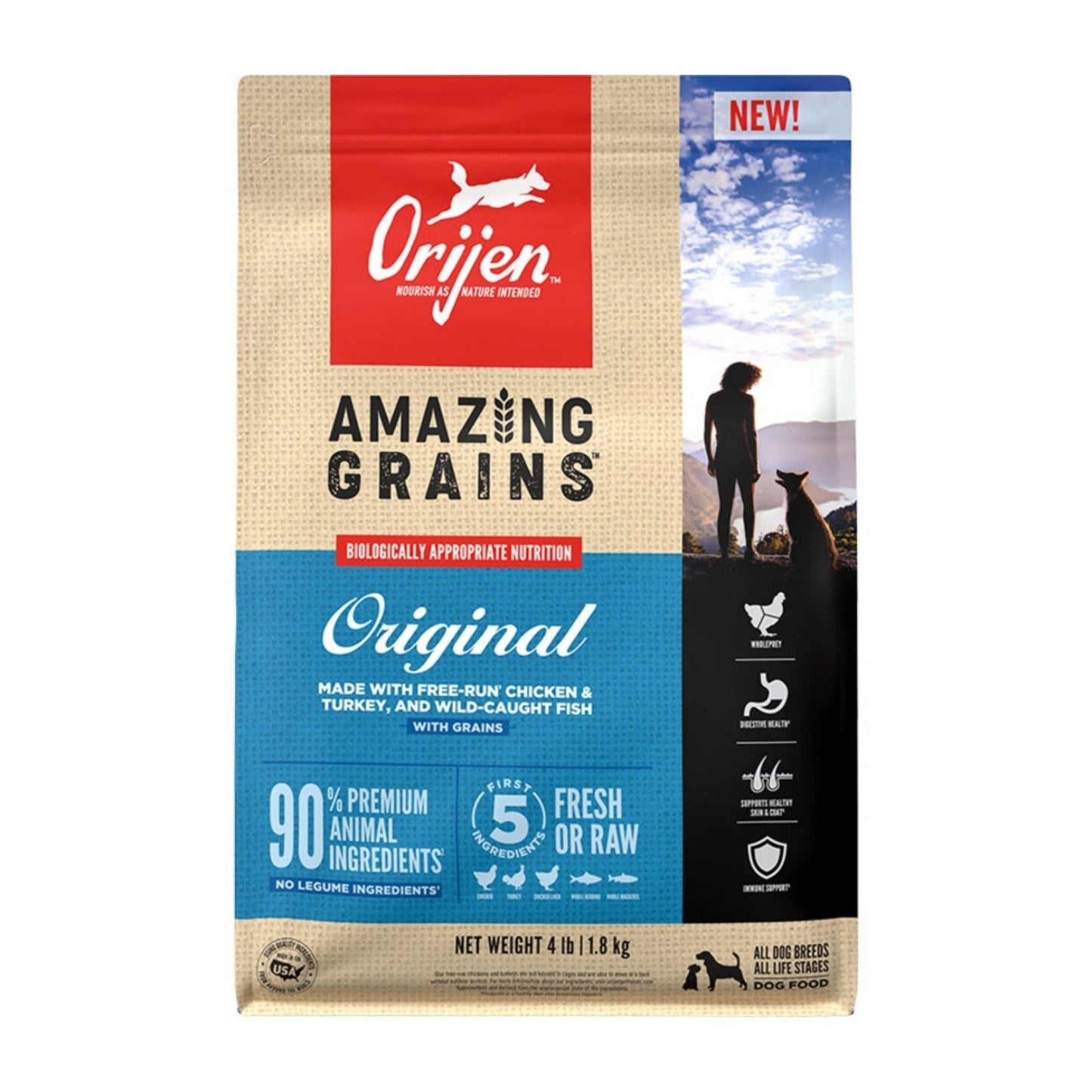 Orijen Dog Amazing Grains Original 4 lb