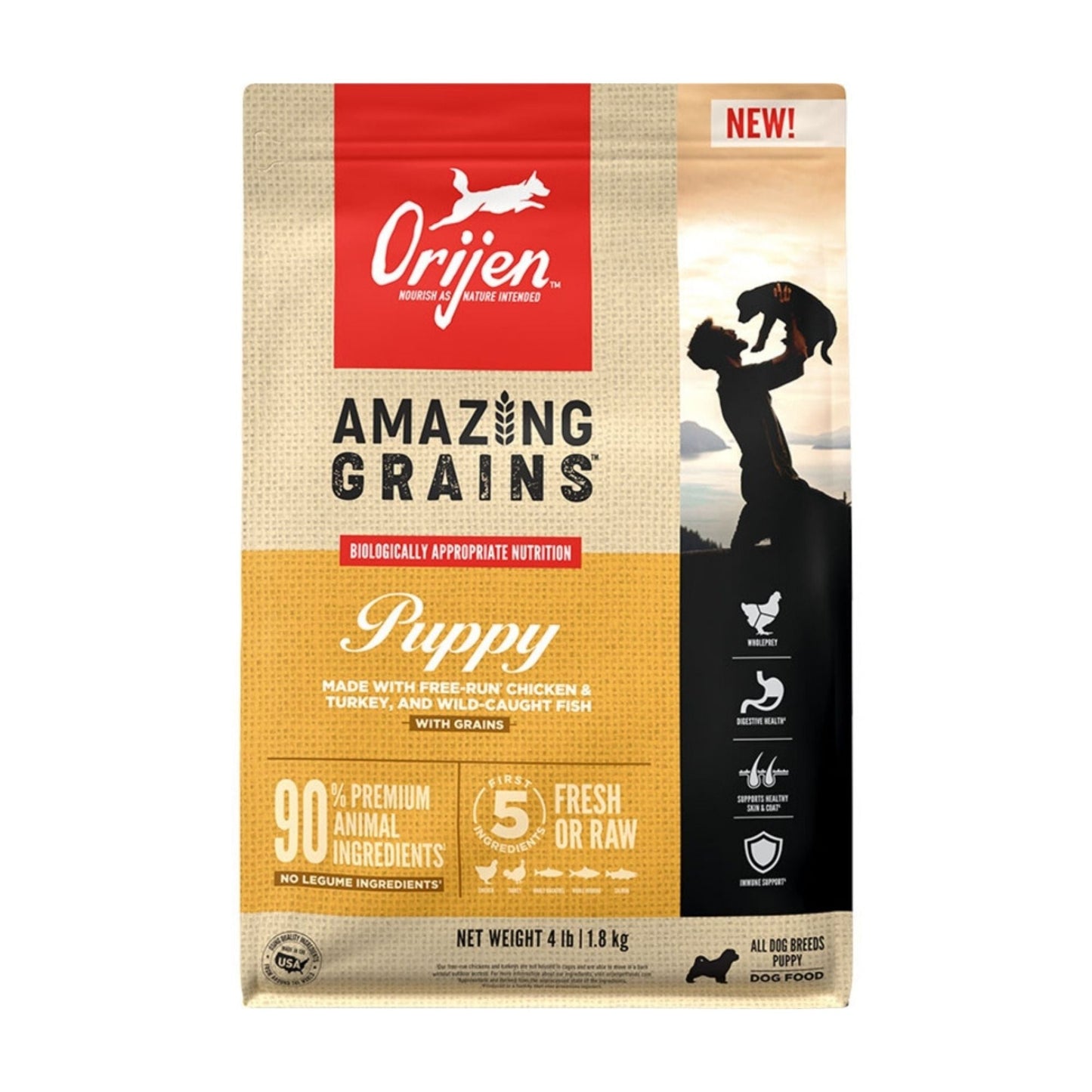 Orijen Dog Amazing Grains Puppy 4 lb