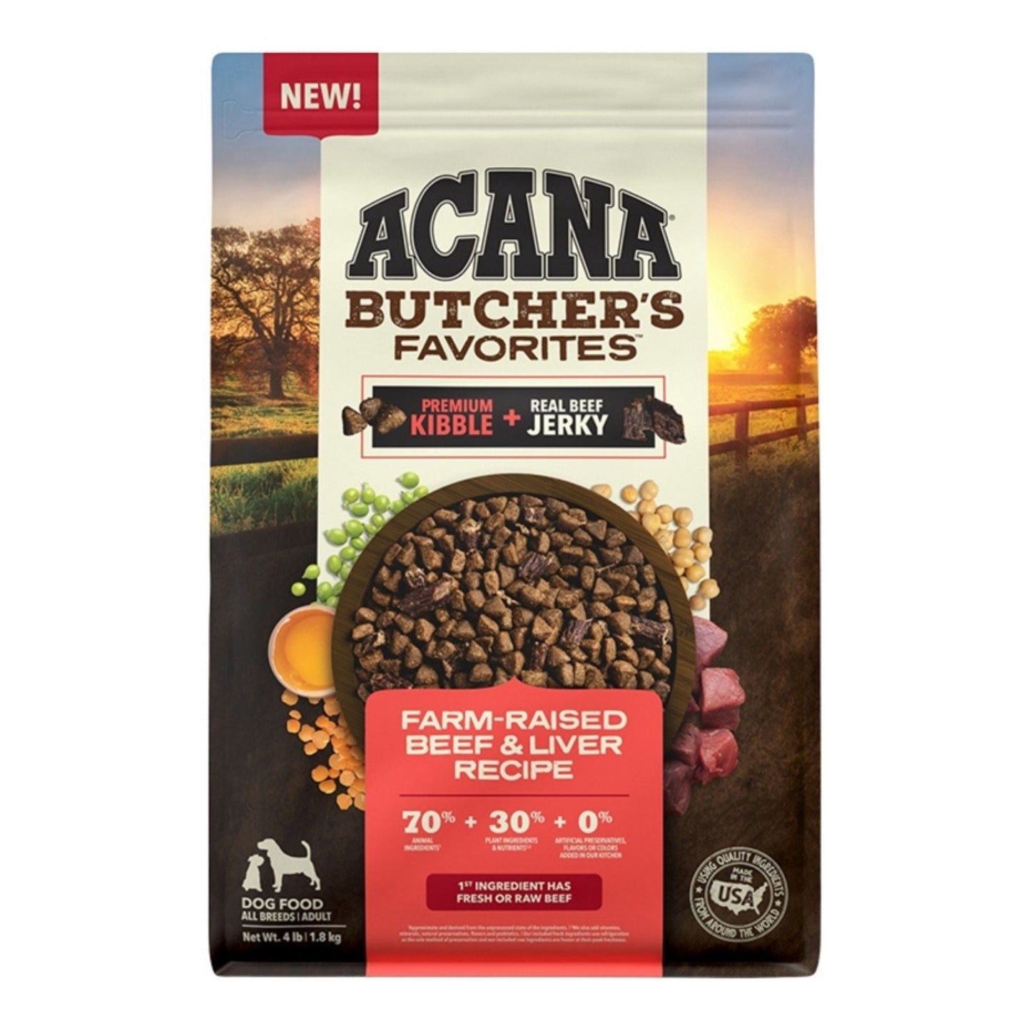 Acana Dog Grain-Free Butcher's Favorites Farm Raised Beef 4 lb