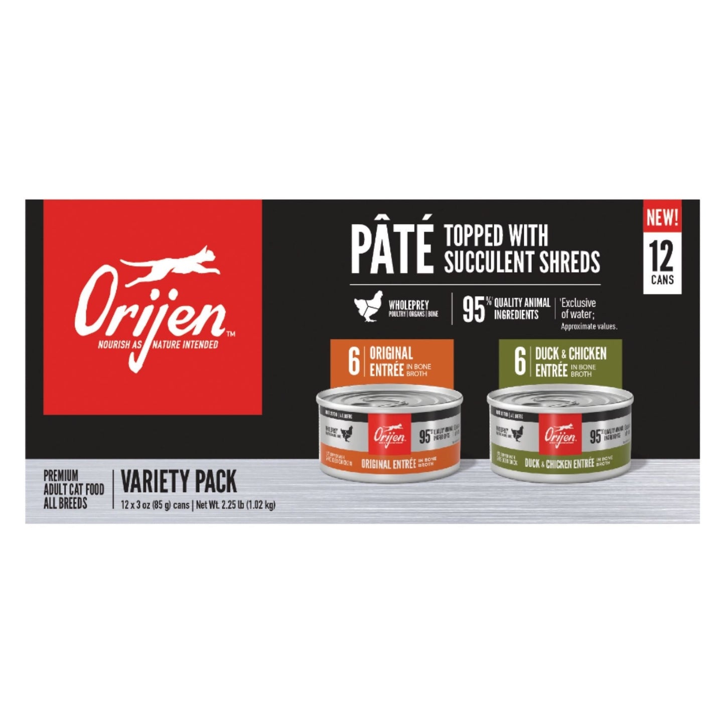 Orijen Cat Grain-Free Pate 3 oz. Variety Pack 12 ct