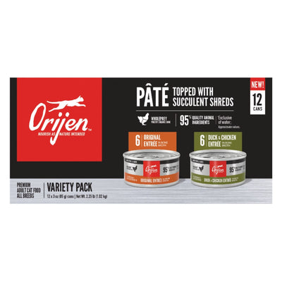 Orijen Cat Grain Free Pate 3oz. Variety Pack (Case of 12)