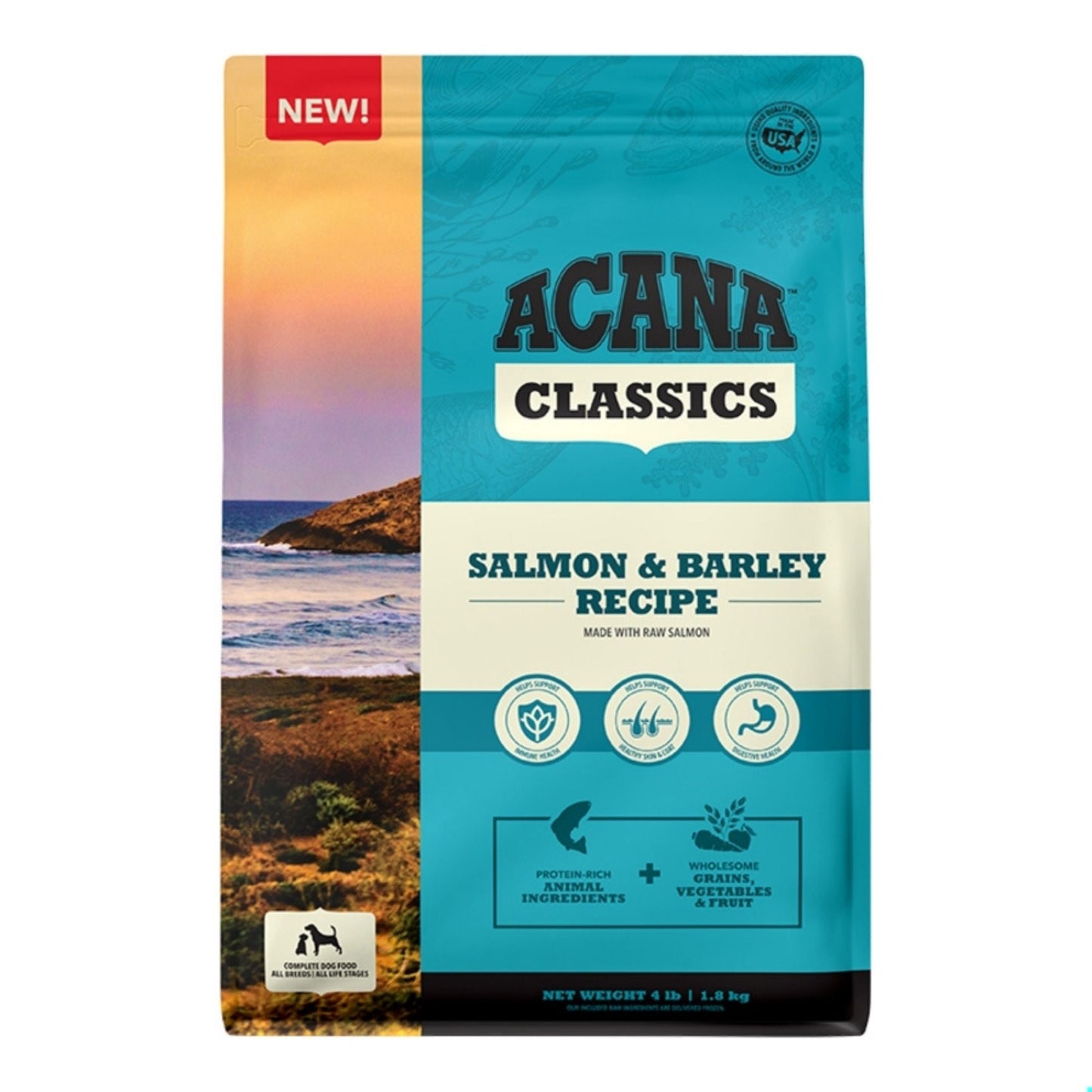 Acana Dog Classics Salmon & Barley Recipe 4 lb