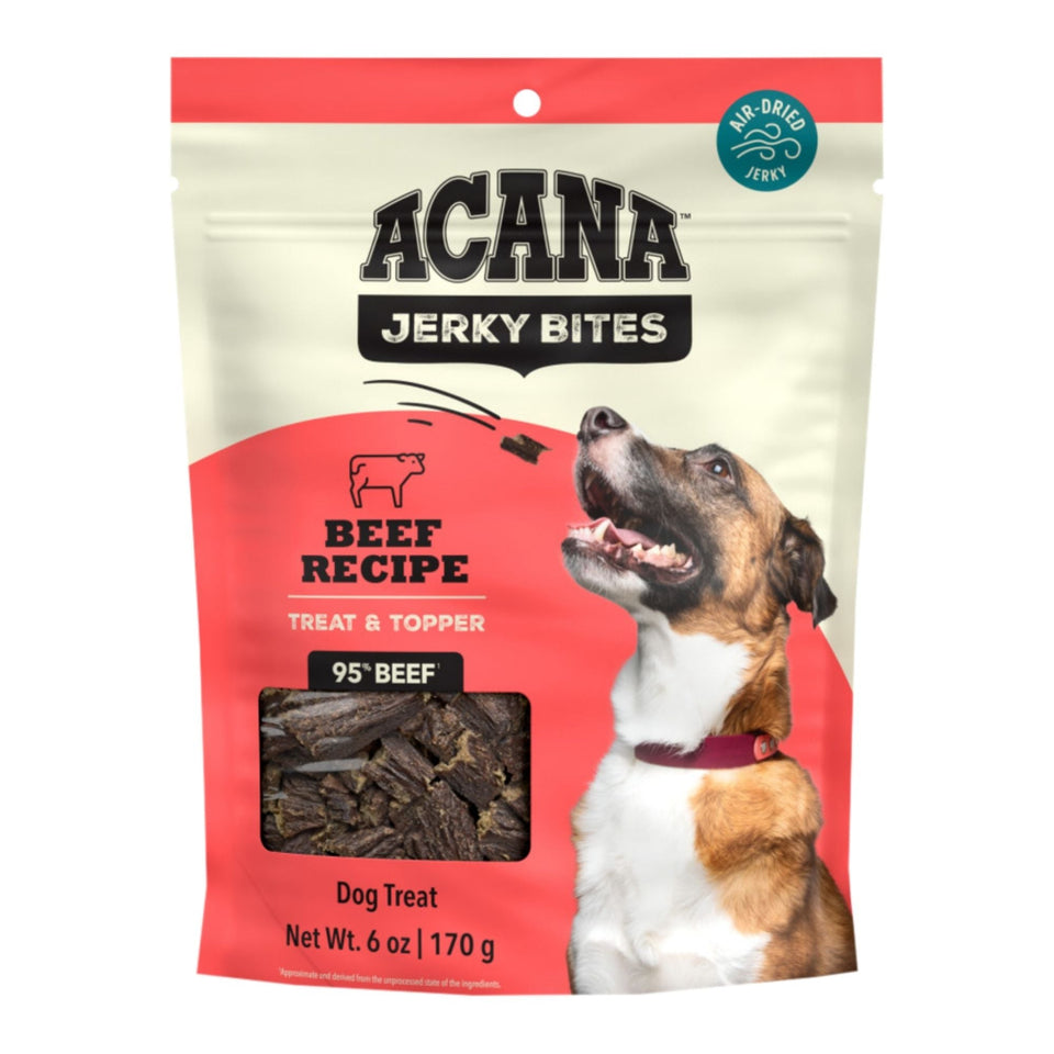 Acana Dog Grain Free Jerky Bites Beef Recipe 6oz.