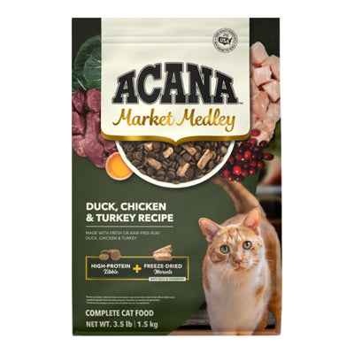 Acana Cat Market Medley Grain Free Poultry + Freeze-Dried Duck Morsels 3.5Lbs