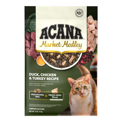 Acana Cat Market Medley Grain-Free Poultry + Freeze-Dried Duck Morsels, 9 lb - Pets Perfect