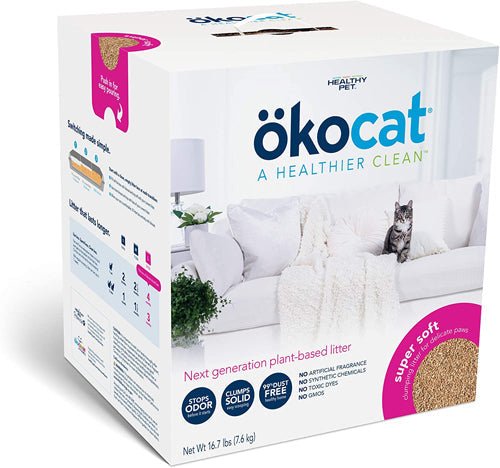 Okocat Litter Super Soft Clumping Wood Cat Litter 1ea/16.7 lb - Pets Perfect