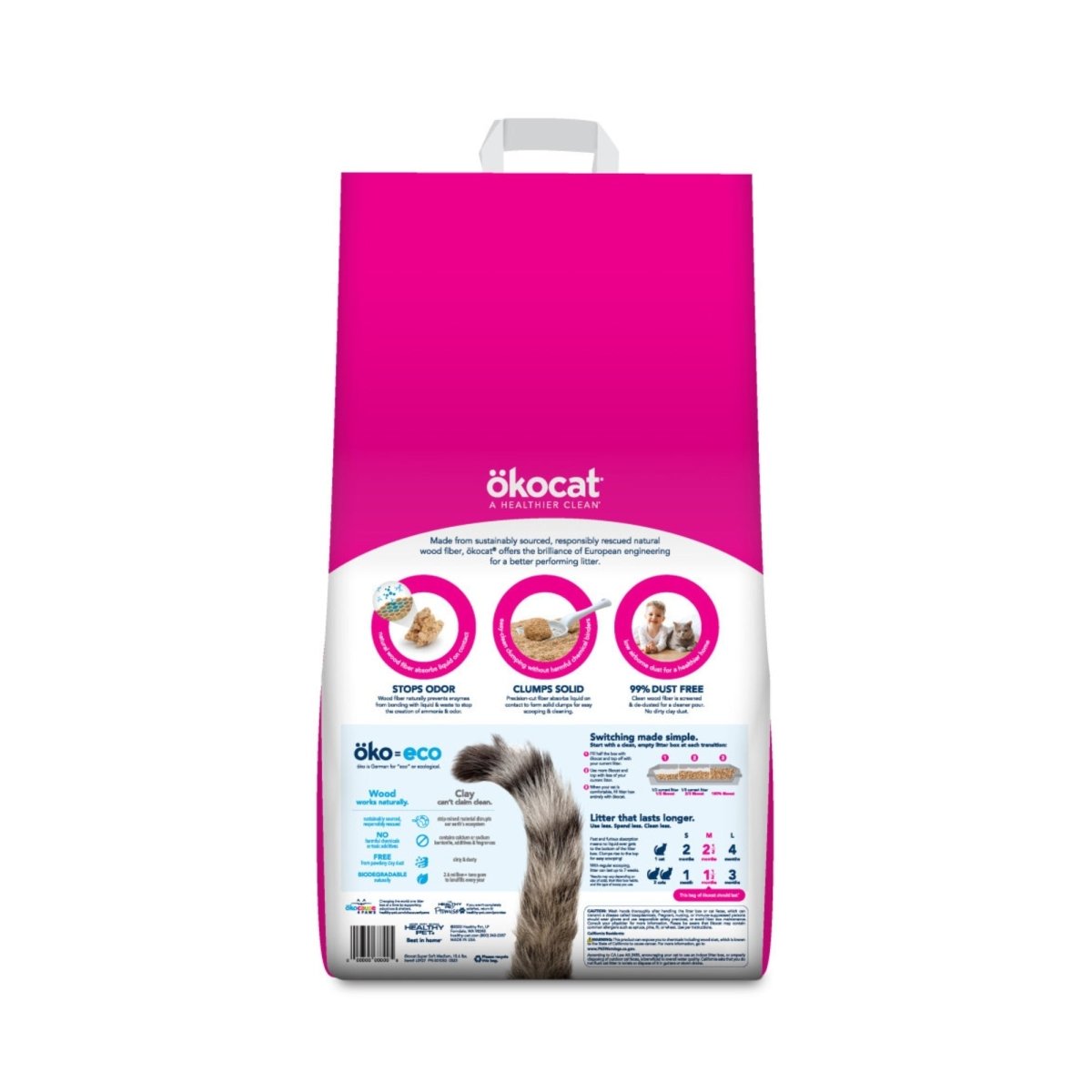 Okocat Litter Super Soft Clumping Wood Cat Litter 1ea/10.6 lb - Pets Perfect
