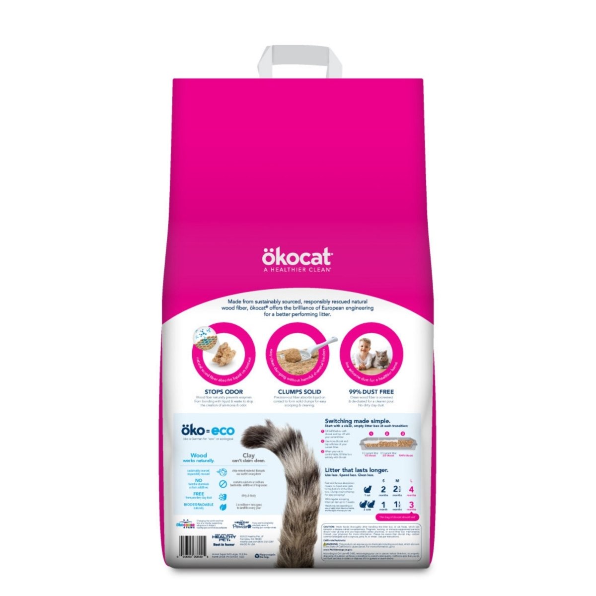 Okocat Litter Super Soft Clumping Wood Cat Litter 1ea/15.8 lb - Pets Perfect